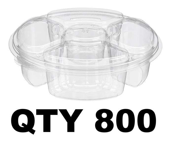 Lot of 800 IP Essentials Platters w/5 Compartments