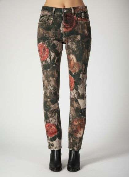 Sz 25 Ladies R13 Floral Jeans