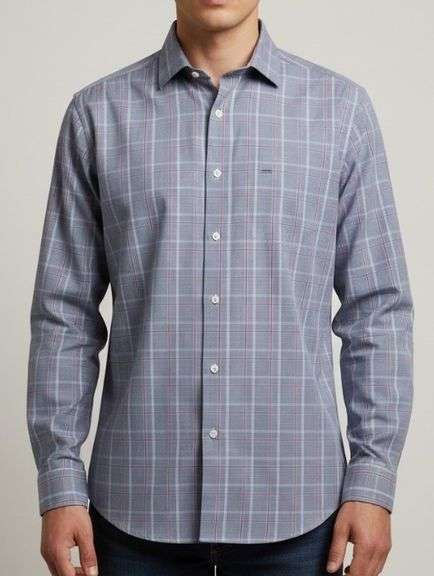 Sz M Men's Tommy Hiliger Button Up Dress Shirt