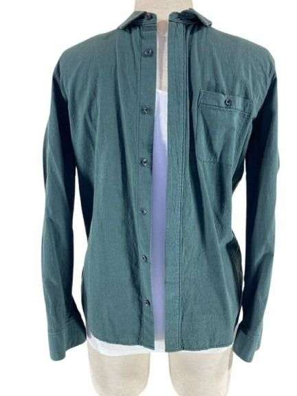 NWT Paige Mens Sz S Forest Green Shirt $250