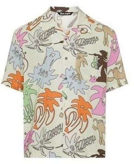 Sz 50 Men's Palm Angels Button Down Shirt