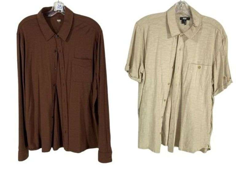 2 Paige Hero Mens Sz L Cotton Shirts $400