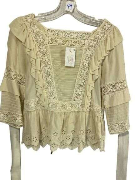 Vintage  Collectable Ulla Johnson Silk Top Sz 2