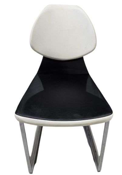 SohoConcept Modern B/W Upholstered Metal Chair