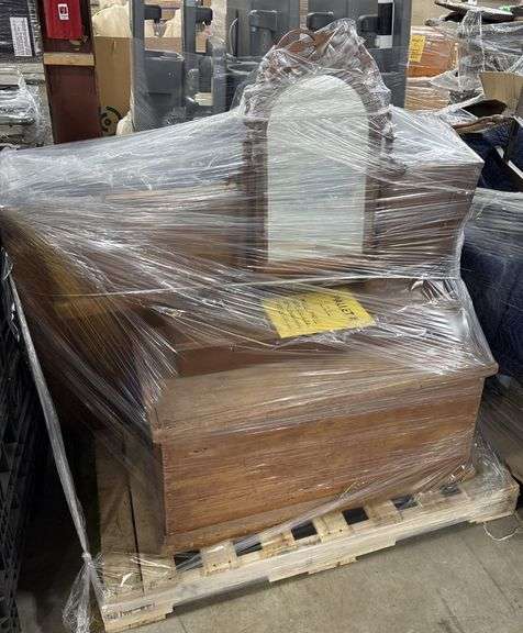 Wood Dresser, Chest, Mirror