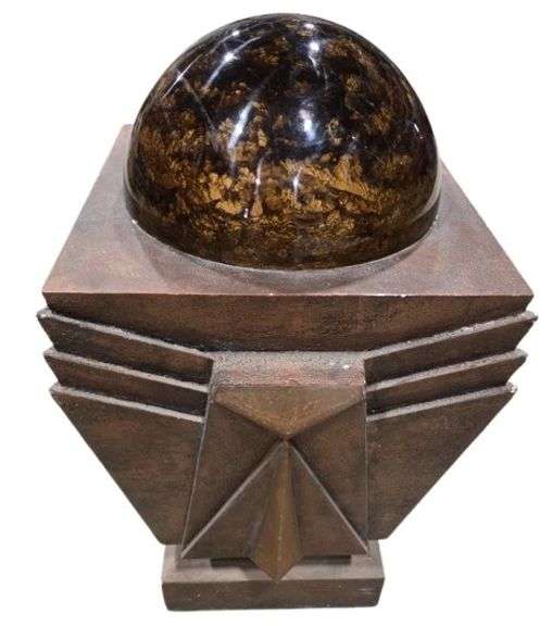 Bronze Pedestal w/ Gold Orb- SEE NOTES