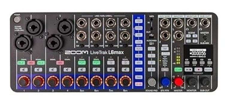 Zoom LiveTrak L6max 12-Channel Portable Digital Mixer