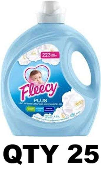 25 Bottles of Fleecy Liquid Fabric Softener 4.5L