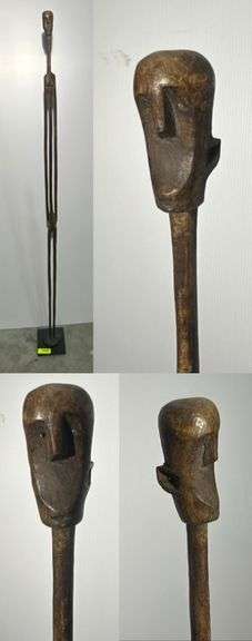Uhara Quarters Carved Wooden 5' Tall Statue