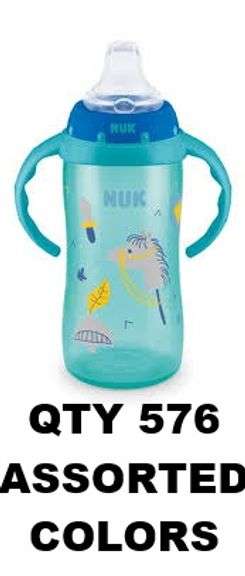Lot of 576 NUK Large Learner Cups 10 oz ( ASSORTED COLORS)