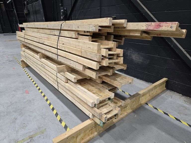 Lot of 43 Engineered 10" Wood I-Joists (I-Beams)7-13' Long