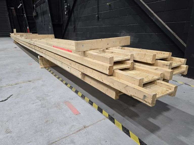 Lot of 14 Engineered 10" Wood I-Joists (I-Beams) 30-34' Long