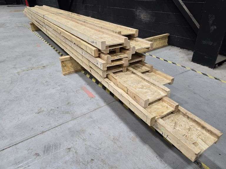 Lot of 20 Engineered 10" Wood I-Joists (I-Beams) 14-22' Long