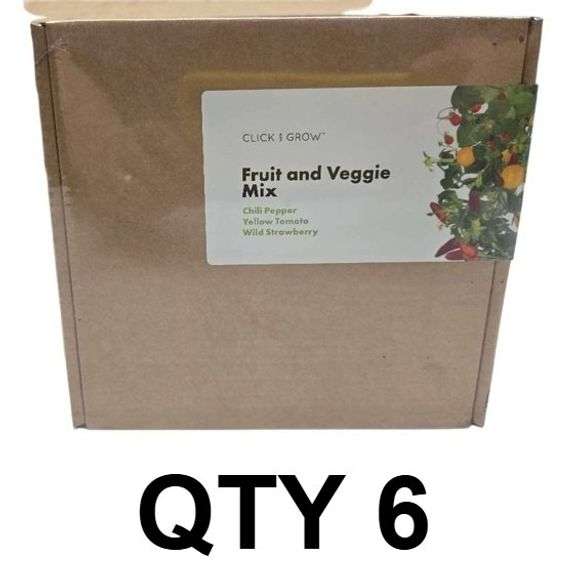 6 Packs of Click & Grow Fruit and Veggie Mix Seeds