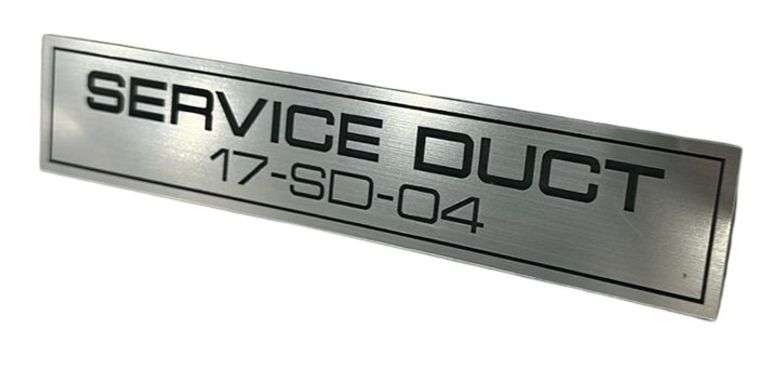 Plastic Production Made Service Duct Badge