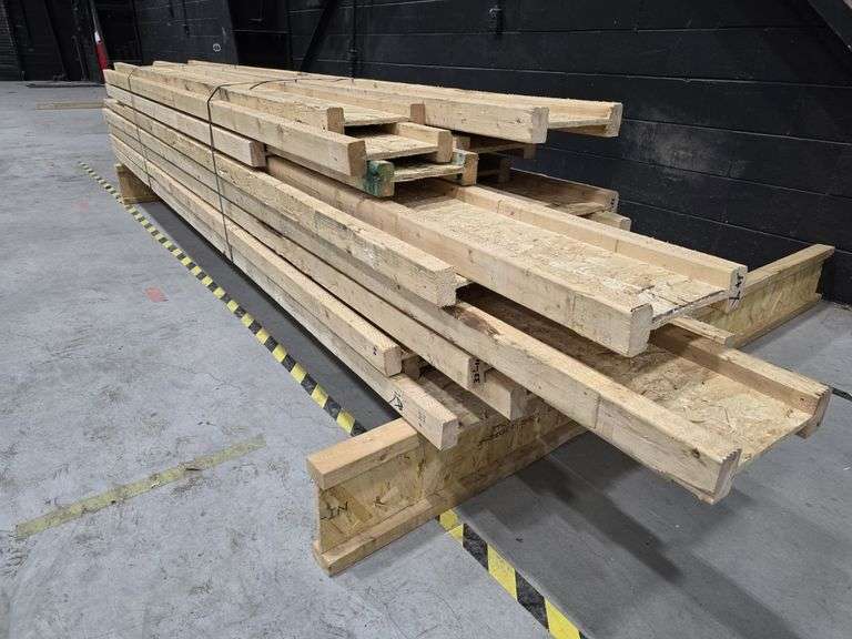 Lot of 30 Engineered 10" Wood I-Joists (I-Beams) 7.5-12.5' Long