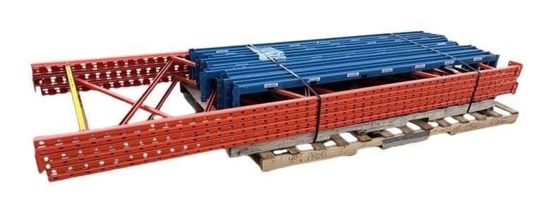 2 Sections of 48" Wide x 12ft Tall Pallet Racking