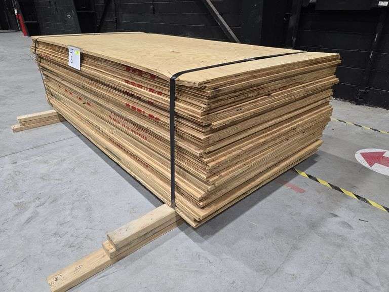 Lot of 37 - 3/4" Thick Plywood 4x8'