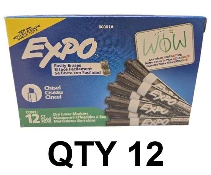 12 Packs of Expo Dry Erase Markers