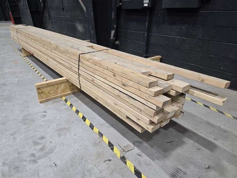 Lot of 48 - 2x4" Construction Lumber  14-16' Long