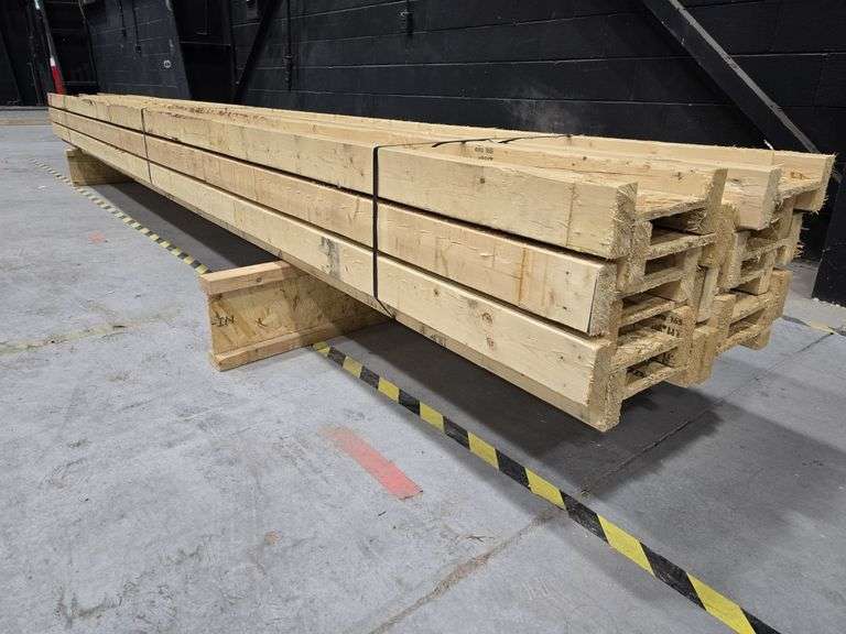 Lot of 12 Engineered 10" Wood I-Joists (I-Beams) 16' Long