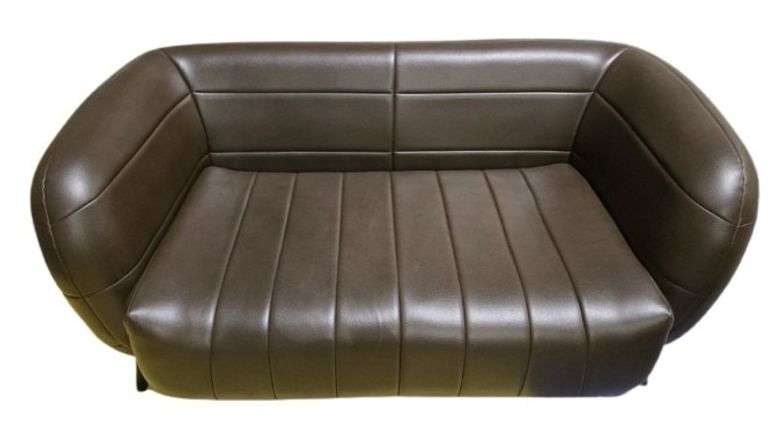 Leather Style Sofa - 66" x 39" x 32" H