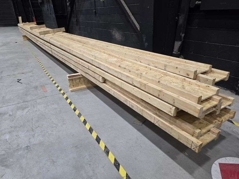 Lot of 19 Engineered 10" Wood I-Joists (I-Beams) 27-33' Long