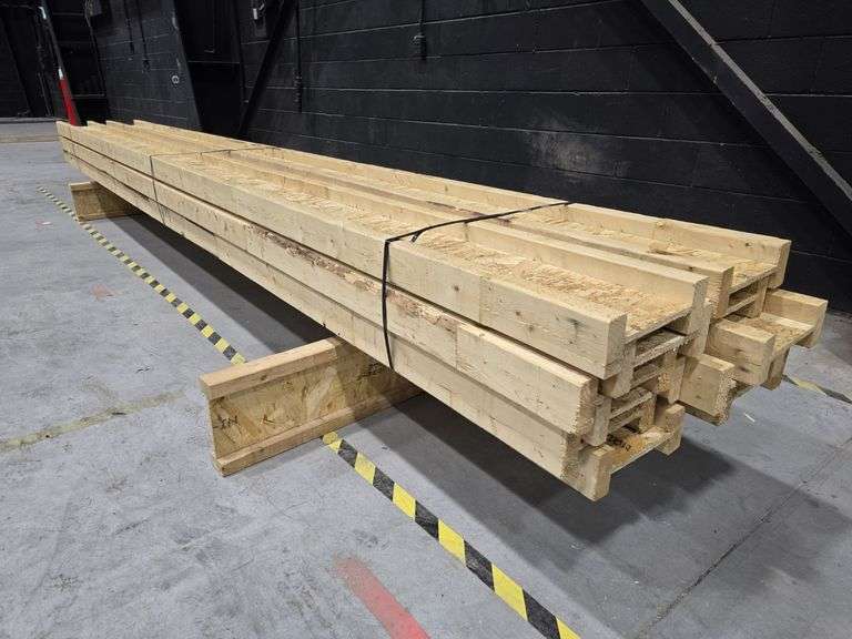 Lot of 12 Engineered 10" Wood I-Joists (I-Beams) 16' Long