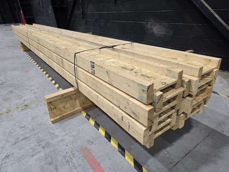 Lot of 12 Engineered 10" Wood I-Joists (I-Beams) 16' Long