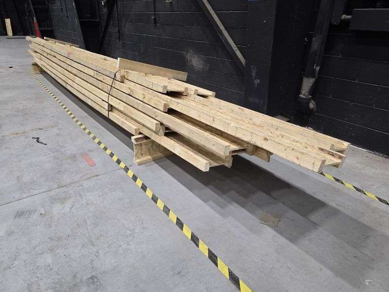 Lot of 22 Engineered 10" Wood I-Joists (I-Beams) 11-25' Long