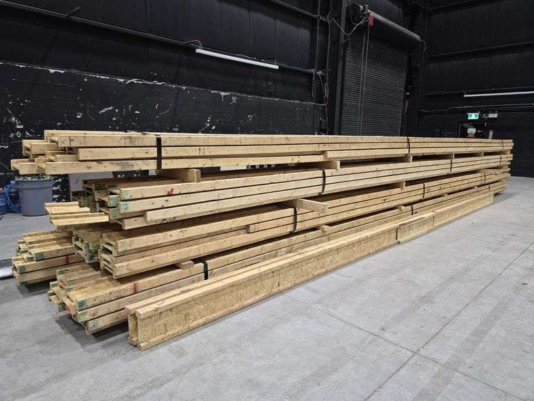 Lot of 46 Engineered 10" Wood I-Joists (I-Beams) 31-32' Long