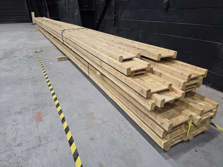 Lot of 24 Engineered 10" Wood I-Joists (I-Beams) 32-33' Long