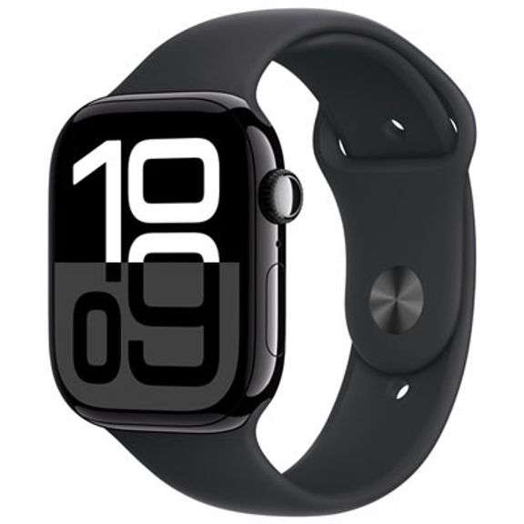 Apple Watch Series 10 W/ Black Sport Band - (M/L) (46MM) (GPS)