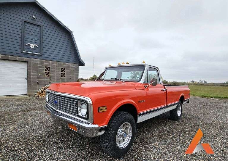 1971 Chevrolet K10 4x4 Pickup Truck, VIN:  KE141S650731, Orange