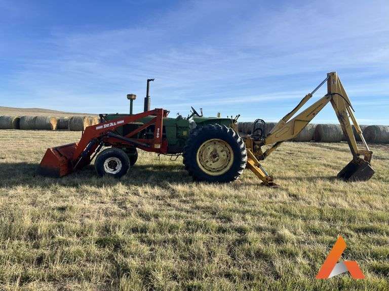 1969 John Deere 4020 Tractor w/ DuAl 3100 Loader & International Backhoe Attachment