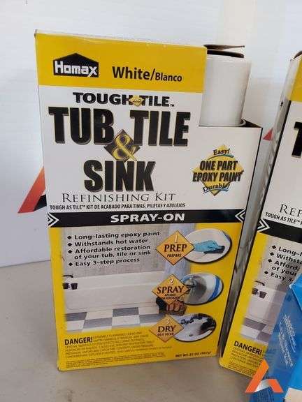 X2 tub tile & sink spray & fiberglass repair kit, white, all new in box