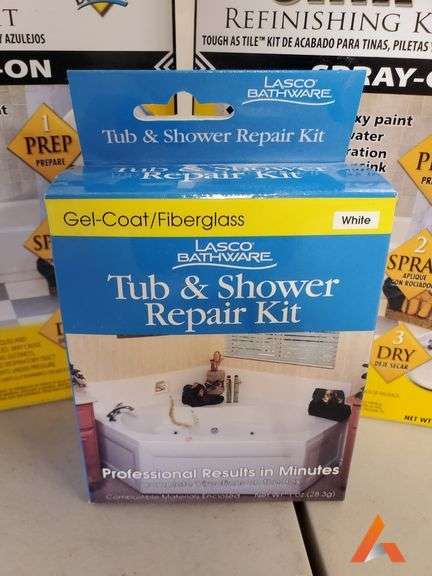 X2 tub tile & sink spray & fiberglass repair kit, white, all new in box