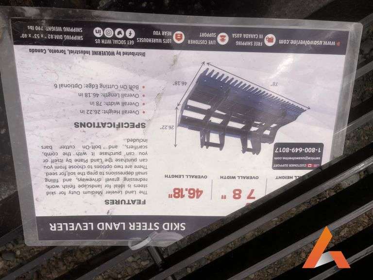 Unused 2025 Skid Steer Land Leveler Attachment