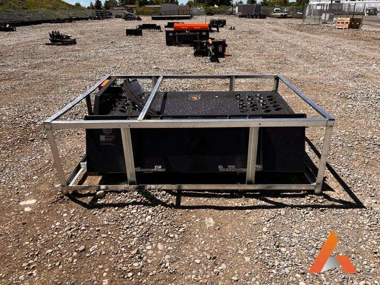Unused 2025 Skid Steer Rock Rake Attachment