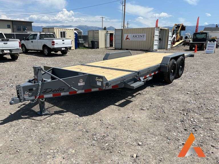(Unused) 2025 Delta 20' x 84" Tilt Deck Bumper Pull Equipment Trailer
