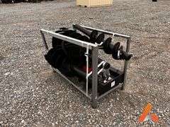 Unused 3035 PI Auger Drive& Bits PIR-ADB, Skid Steer Attachment, 8", 12", 18" bits