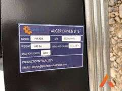 Unused 3035 PI Auger Drive& Bits PIR-ADB, Skid Steer Attachment, 8", 12", 18" bits