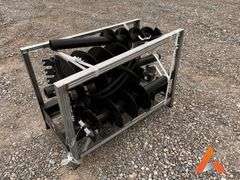 Unused 3035 PI Auger Drive& Bits PIR-ADB, Skid Steer Attachment, 8", 12", 18" bits