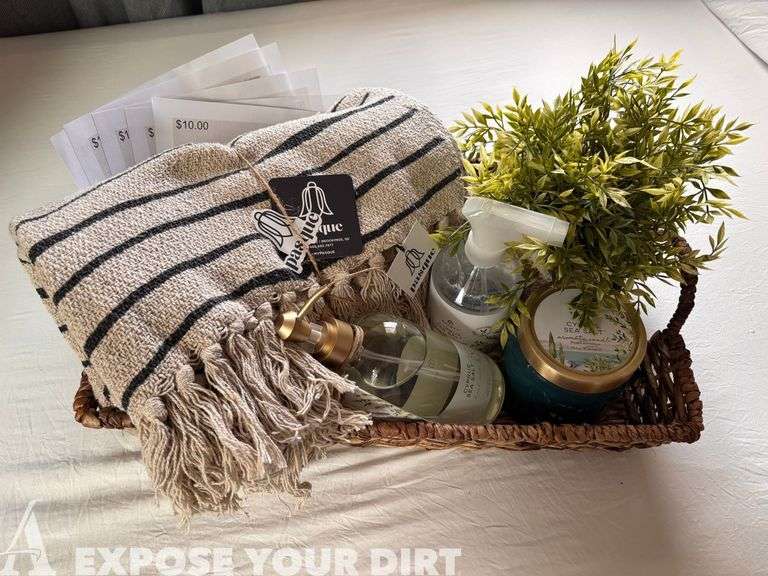 Pasque and Chamber - home goods basket with chamber bucks