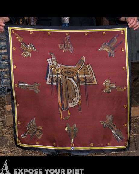 100% Silk "take a seat" scarf