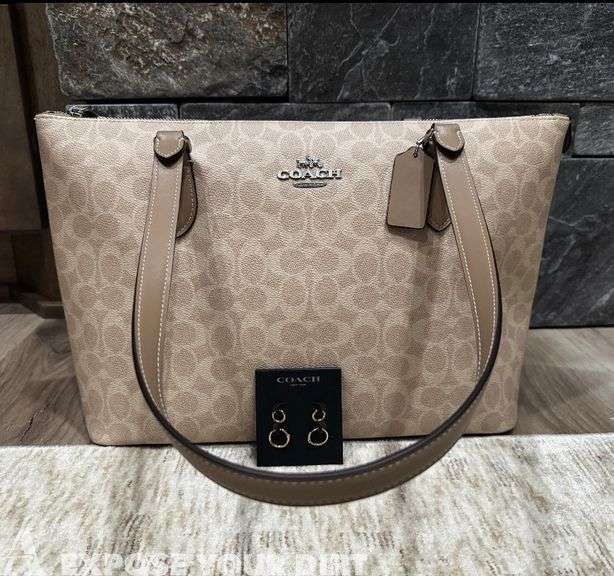 Coach Purse & Earrings