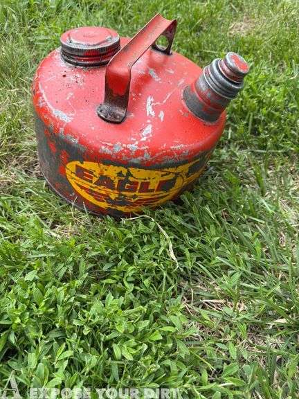 Eagle All Purpose Gas Can Vintage Metal 2.5 Gallon Galvanized Steel Wellsburg WV