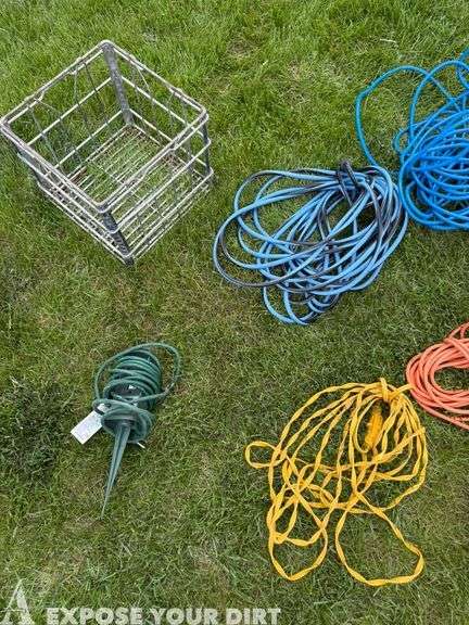 Metal Wire Box & Extension Cords