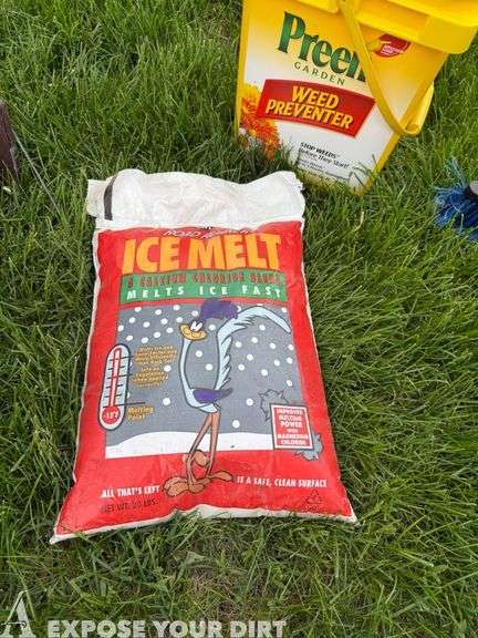 Ice Melt (new), Preen (partial), Composite Bird Feeder, Decor Lantern & Ice Scraper