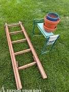2 Handheld Sprayers, Garden Seat, Ladder & Pots